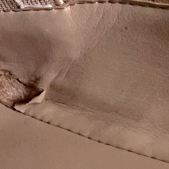 DONALD J PLINER WOMENS LOAFERS BROWN WITH GOLD GLITTER SIZE 11M - Picture 9 of 10